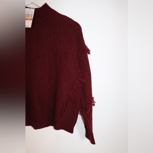 Michael Kors | merlot fringe sweater - Picture 4 of 7